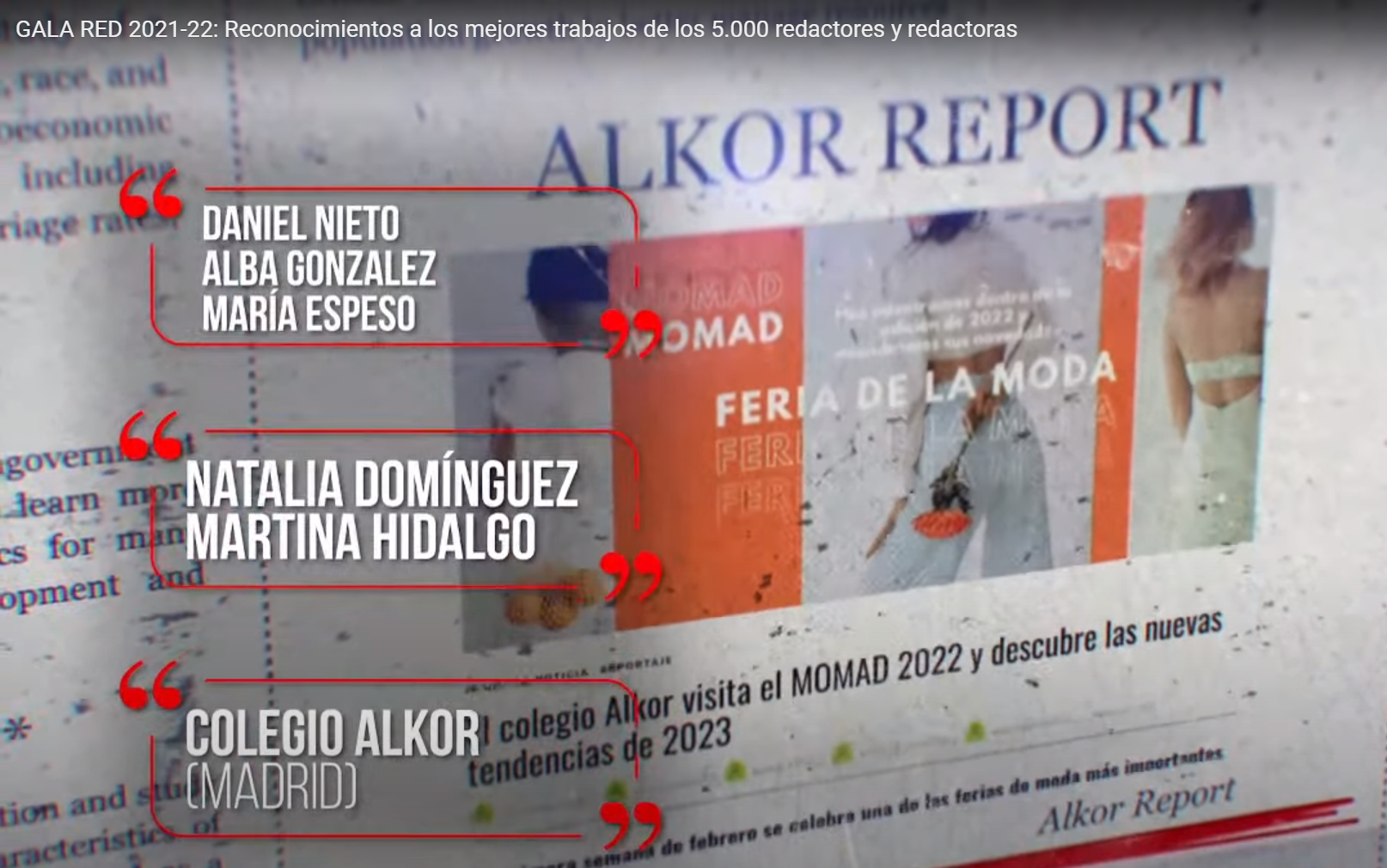 Alkor Report premio La Vanguardia